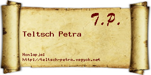 Teltsch Petra névjegykártya